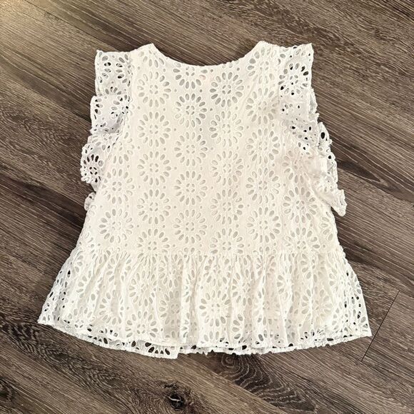 Lilly Pulitzer Jerilynn Flutter Sleeve Eyelet Top - Picture 8 of 8